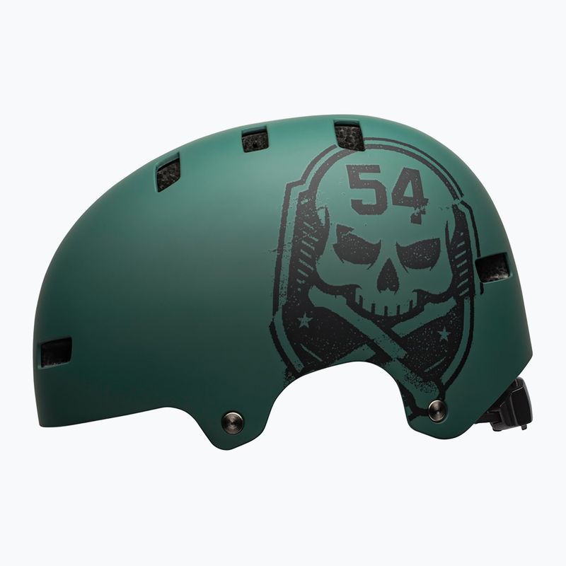 Dviračio šalmas Bell Local green black/skull 2