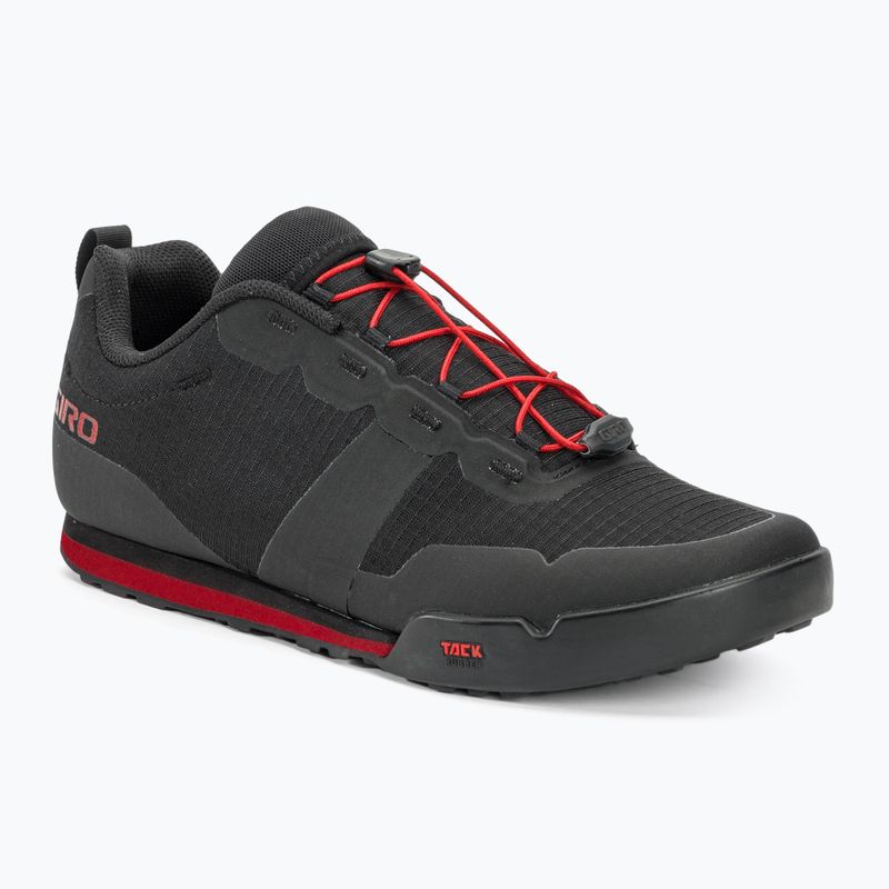 Vyriški platforminiai dviračių batai Giro Tracker Fastlace black/bright red