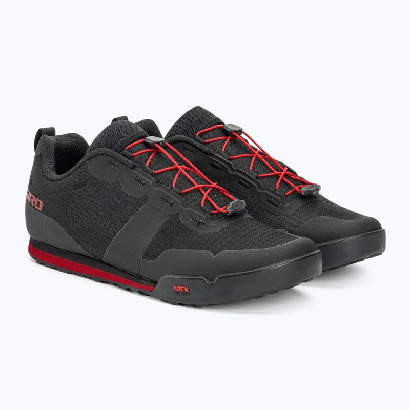 Vyriški platforminiai dviračių batai Giro Tracker Fastlace black/bright red 3