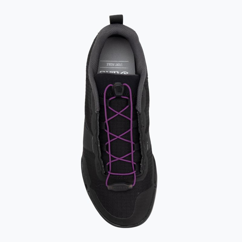 Moteriški platforminiai dviračių bateliai Giro Tracker Fastlace black/throwback purple 5
