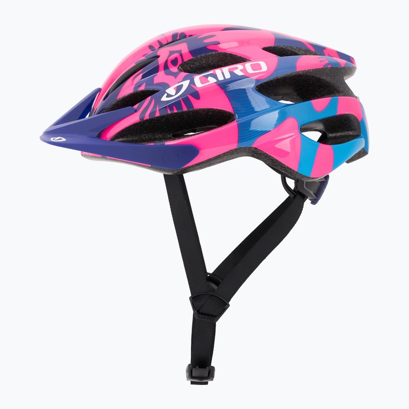 Vaikiškas dviračio šalmas Giro Raze berry blue flowers 3