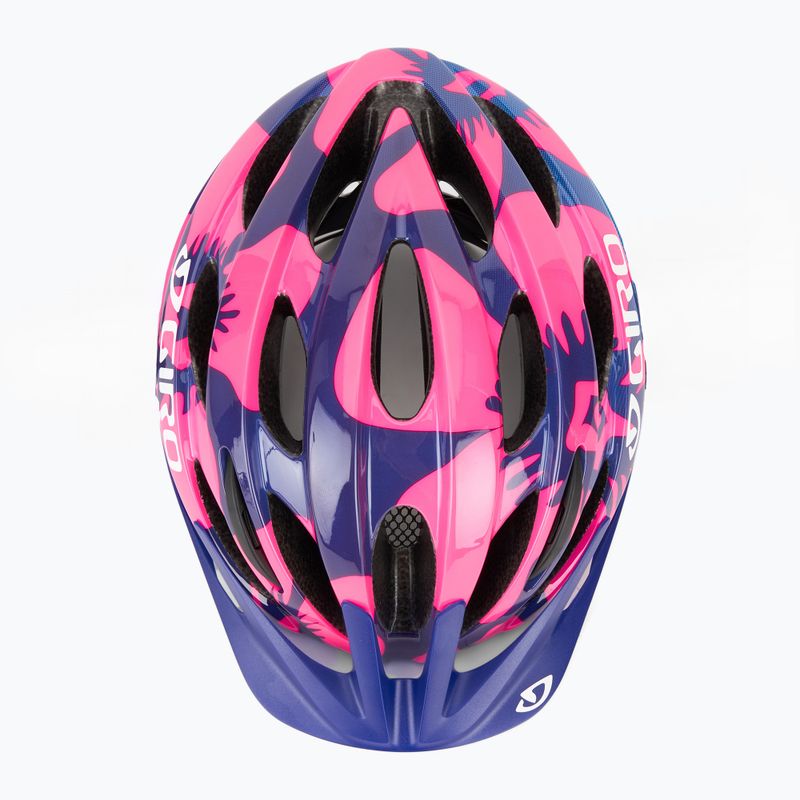 Vaikiškas dviračio šalmas Giro Raze berry blue flowers 6