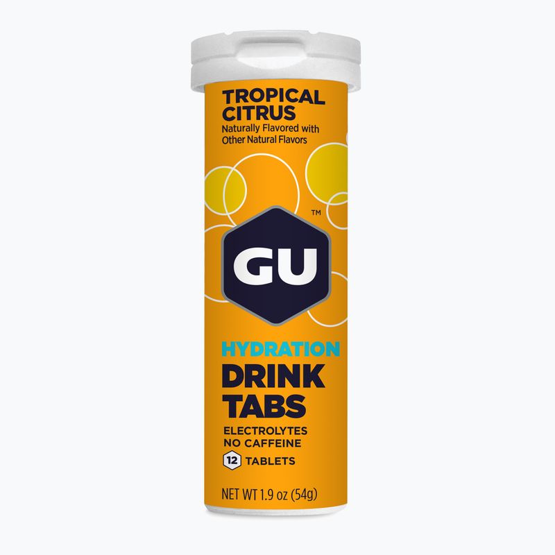 Izotoninis gėrimas GU Hydration Drink 12 tab. tropinis/citrusiniai
