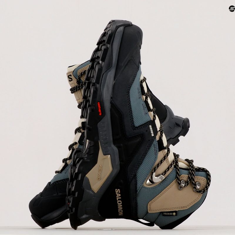 Moteriški trekingo batai Salomon Quest Element GTX black-blue L41457400 12