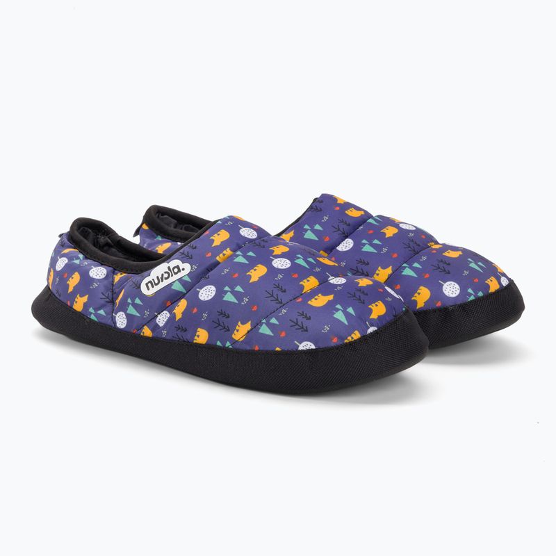 Vaikiškos žieminės šlepetės Nuvola Classic Printed teddy blue 4