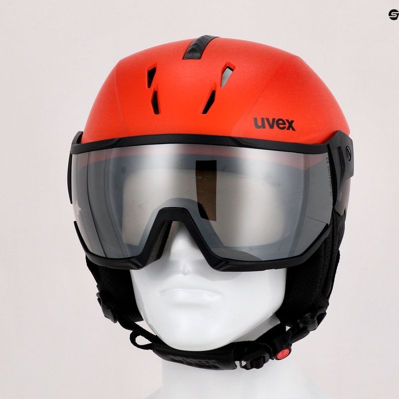 Slidinėjimo šalmas UVEX Instinct Visor black/red 56/6/260/7005 17