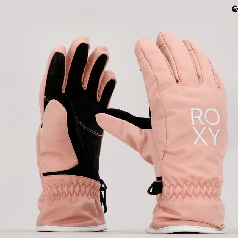 Vaikiškos snieglenčių pirštinės ROXY Freshfields mellow rose 8