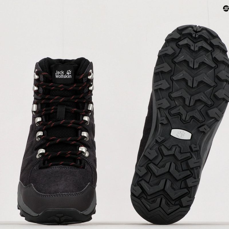 Jack Wolfskin moteriški trekingo batai Refugio Texapore Mid pilki 4050871 10
