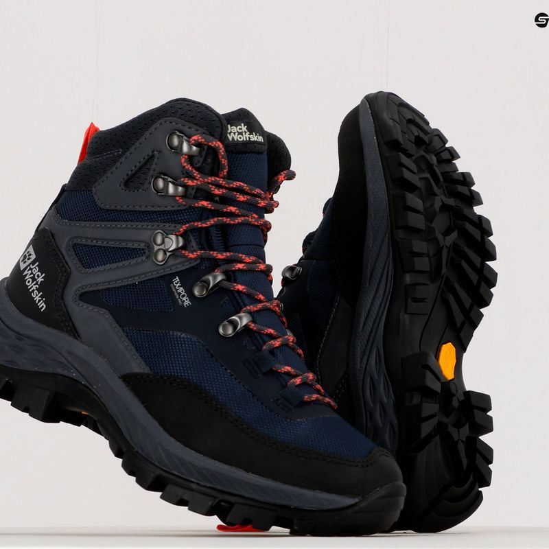 Jack Wolfskin moteriški trekingo batai Rebellion Guide Texapore Mid black-blue 4053801 10
