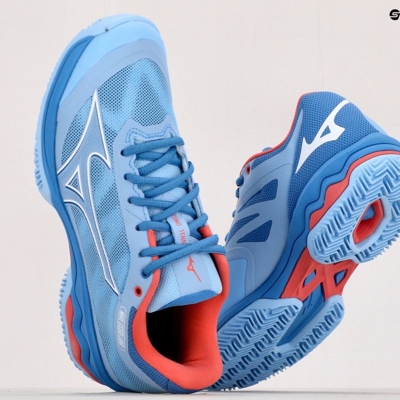 Moterų teniso bateliai Mizuno Wave Exceed Light CC blue 61GC222121 19