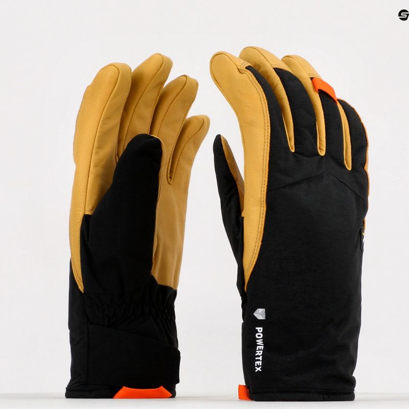 Salewa vyriškos alpinistinės pirštinės Ortles Ptx/Twr juoda/geltona 00-0000028531 11