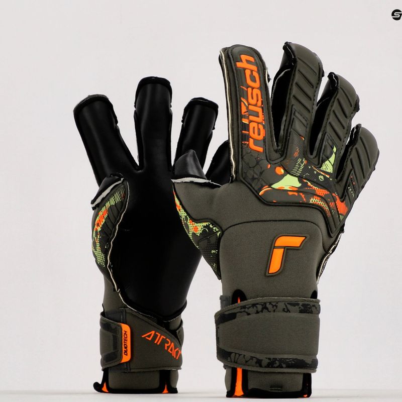 Reusch Attrakt Duo Evolution Adaptive Flex vartininko pirštinės žalios 5370055-5555 13