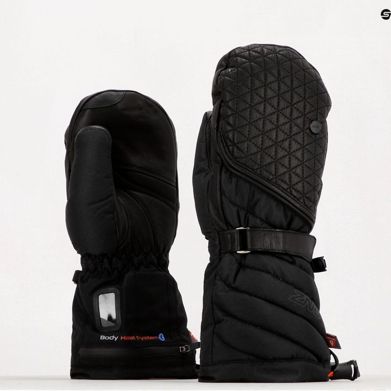 Moteriškos šildomos slidinėjimo pirštinės Lenz Heat Glove 6.0 Finger Cap Mittens black 1206 8