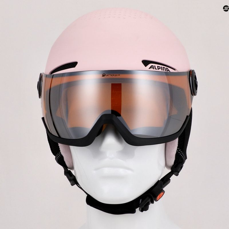 Alpina vaikiškas slidinėjimo šalmas Zupo Visor Q-Lite rose matt 14