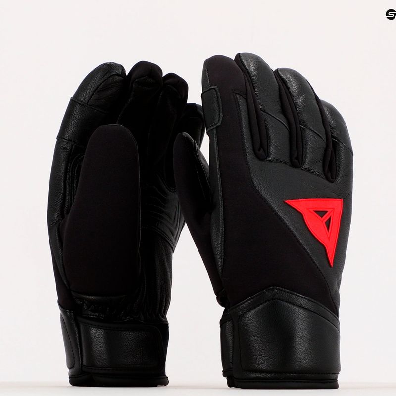 Vyriškos slidinėjimo pirštinės Dainese Hp Sport juoda/raudona 13