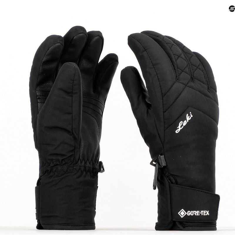 LEKI Sveia Gtx Lady slidinėjimo pirštinės Black 649804201 5
