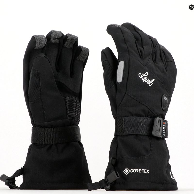Moteriškos snieglenčių pirštinės Level Half Pipe Gore Tex black 1021 6