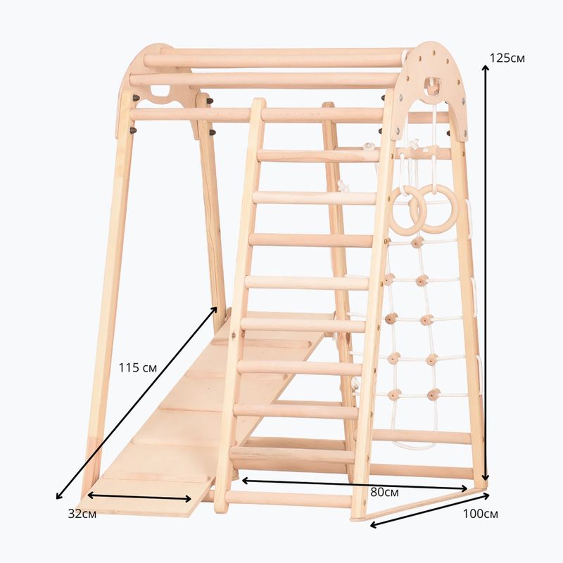 Laipiojimo gimnastikos trikampis RINAGYM Kids 2 natural 10