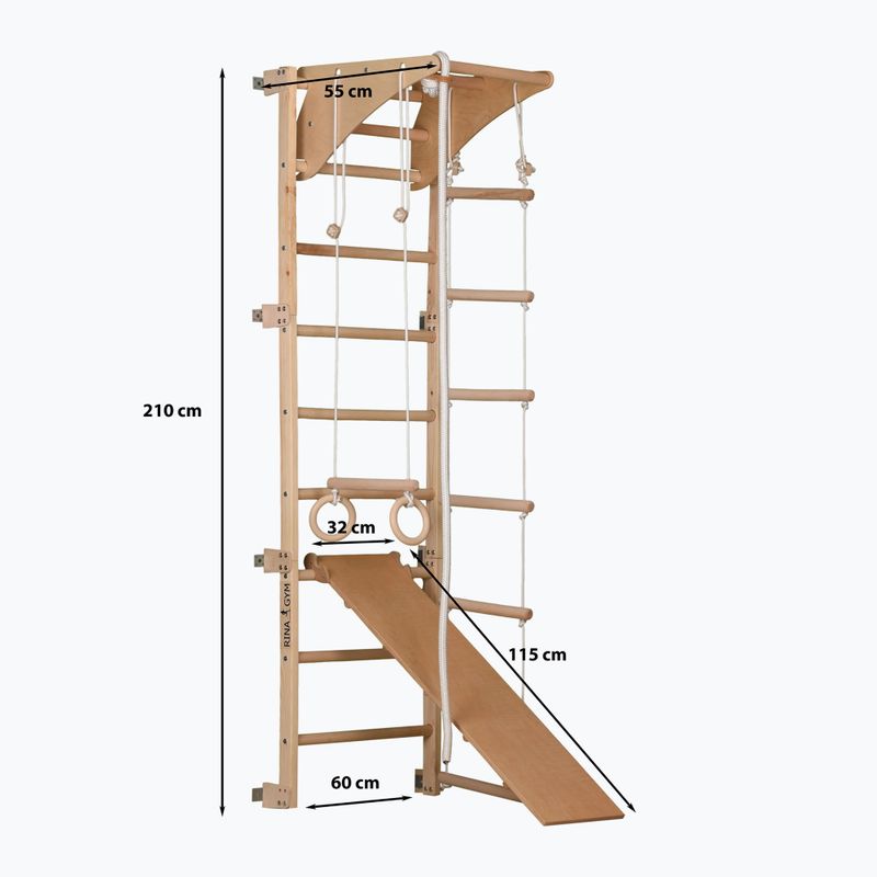 Gimnastikos kopėčios RINAGYM ECO-PINE+SLIDE 7