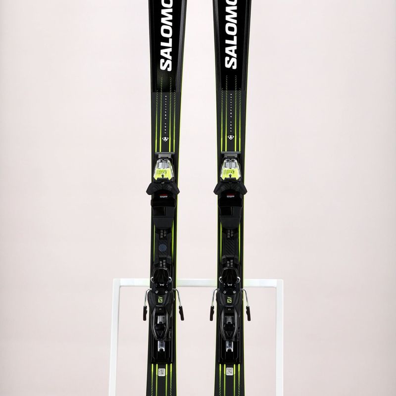 Salomon S Max 10 + M11 GW kalnų slidės juoda/geltona L47055700 11