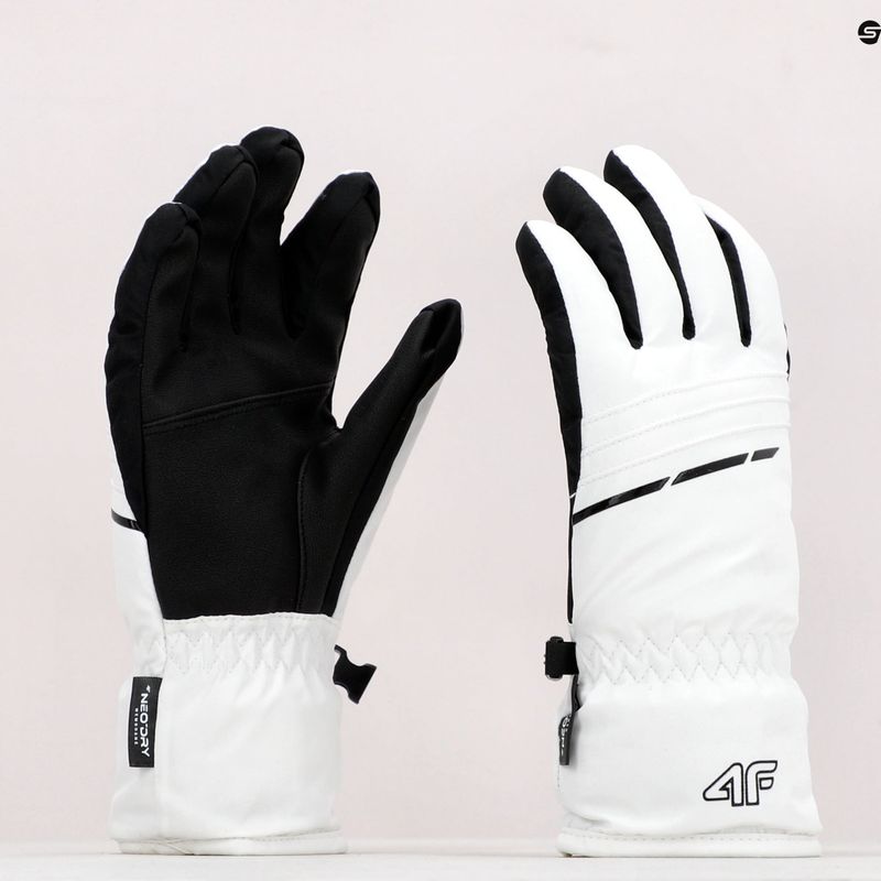 Moteriškos slidinėjimo pirštinės 4F RED002 white 10