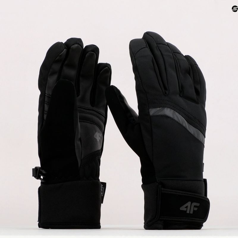 Moteriškos slidinėjimo pirštinės 4F RED004 black 11