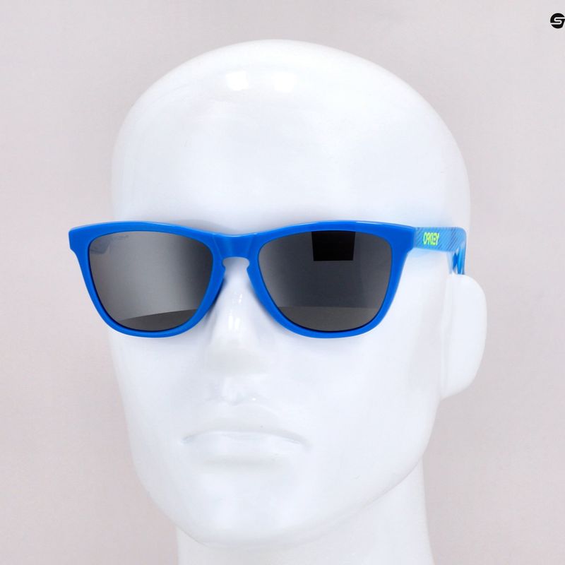 Oakley Frogskins aukštos rezoliucijos poliruoti safyro/prizm black akiniai nuo saulės 0OO9013 6