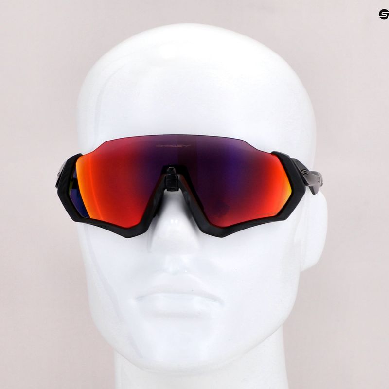 Oakley Flight Jacket matinės juodos/prizminės spalvos kelių dviračių akiniai 0OO9401 7