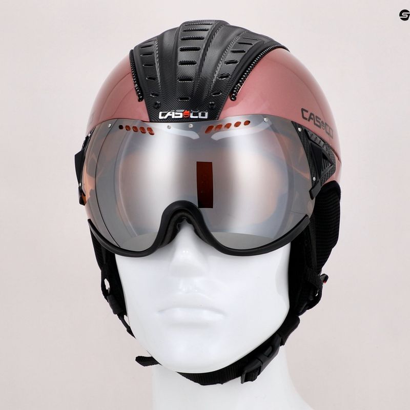 CASCO slidinėjimo šalmas SP-2 Carbonic Visor pink 07.3736 10