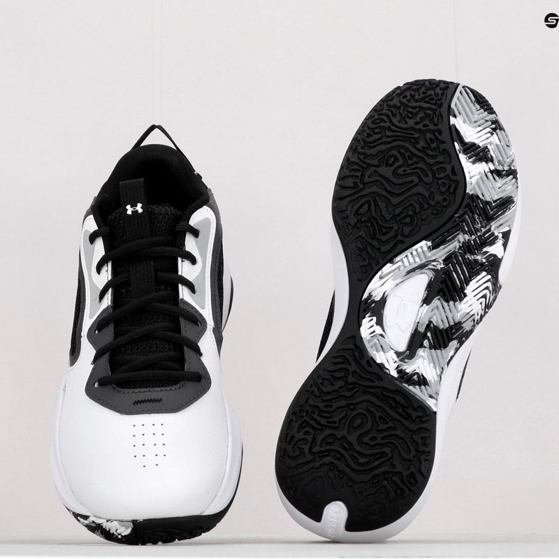 Under Armour Lockdown 6 vyriški krepšinio bateliai balta ir pilka 3025616-101 12