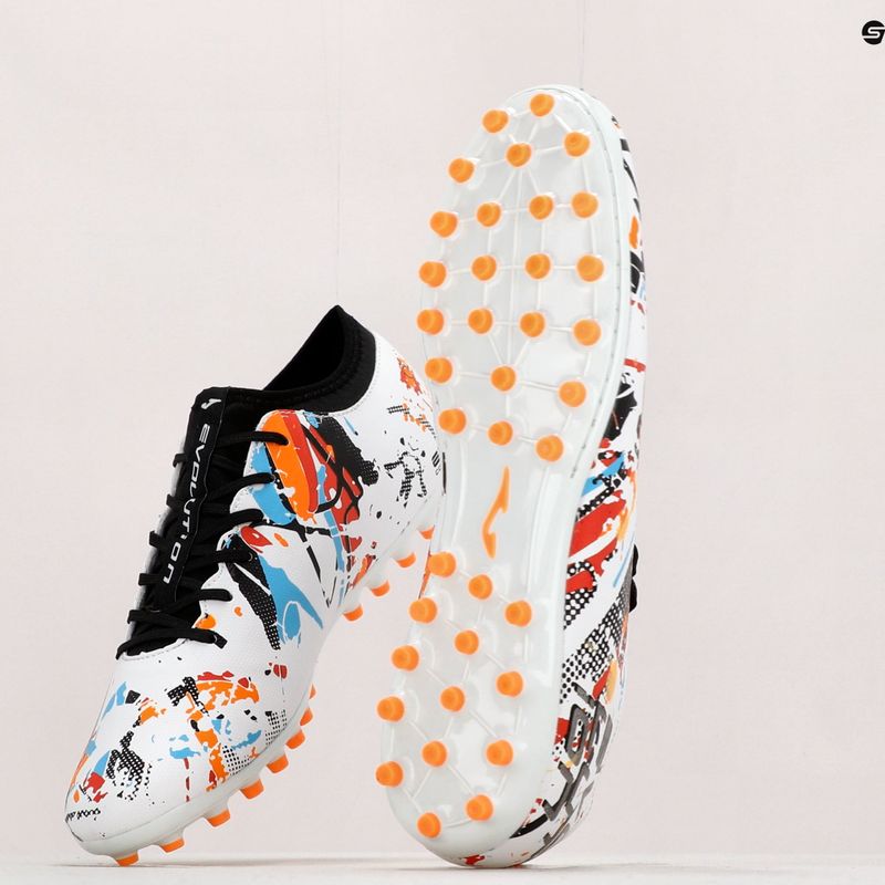 Vyriški futbolo bateliai Joma Evolution AG white/black/orange 12