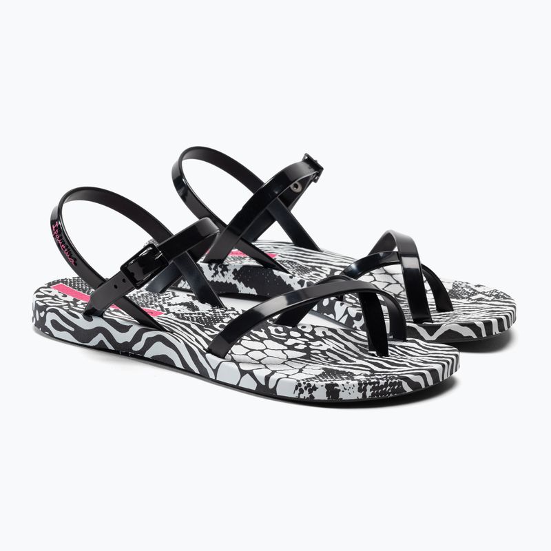 Ipanema Fashion moteriški juodai balti sandalai 83179-20829 5