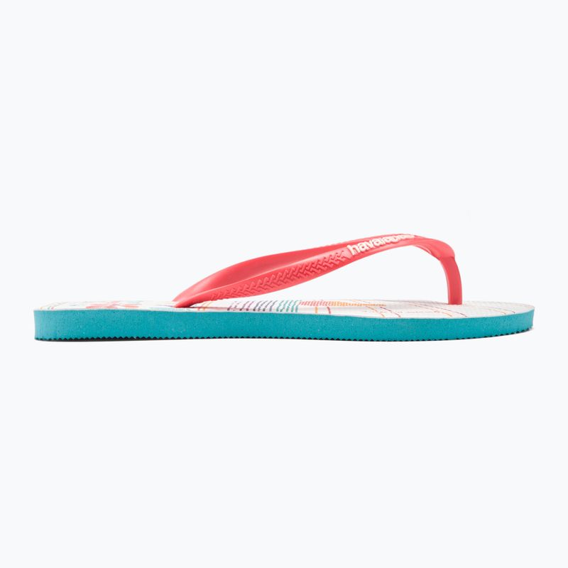 Moteriškos "Havaianas Slim Local Soul Ibiza" šlepetės raudona/mėlyna/orange 2