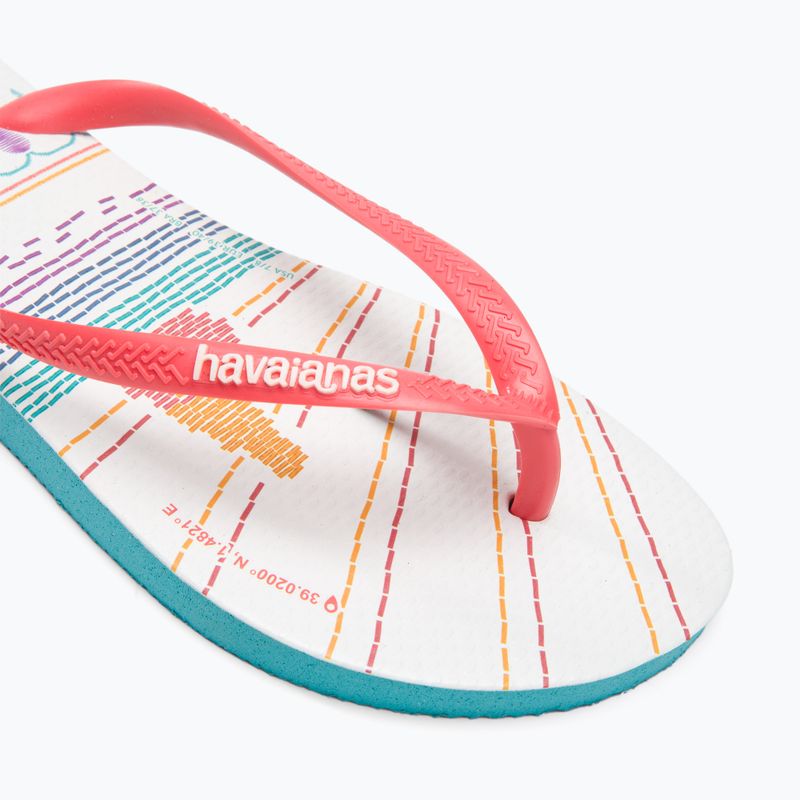 Moteriškos "Havaianas Slim Local Soul Ibiza" šlepetės raudona/mėlyna/orange 7