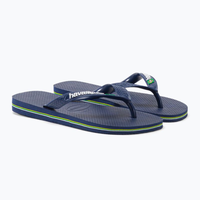 Havaianas Brasil Logo tamsiai mėlynos šlepetės H4110850 5