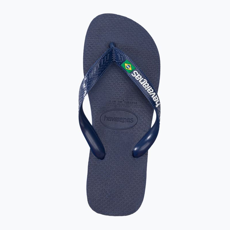 Havaianas Brasil Logo tamsiai mėlynos šlepetės H4110850 6