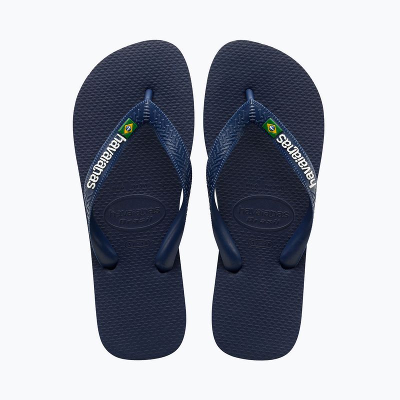 Havaianas Brasil Logo tamsiai mėlynos šlepetės H4110850 10