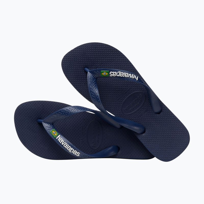 Havaianas Brasil Logo tamsiai mėlynos šlepetės H4110850 11
