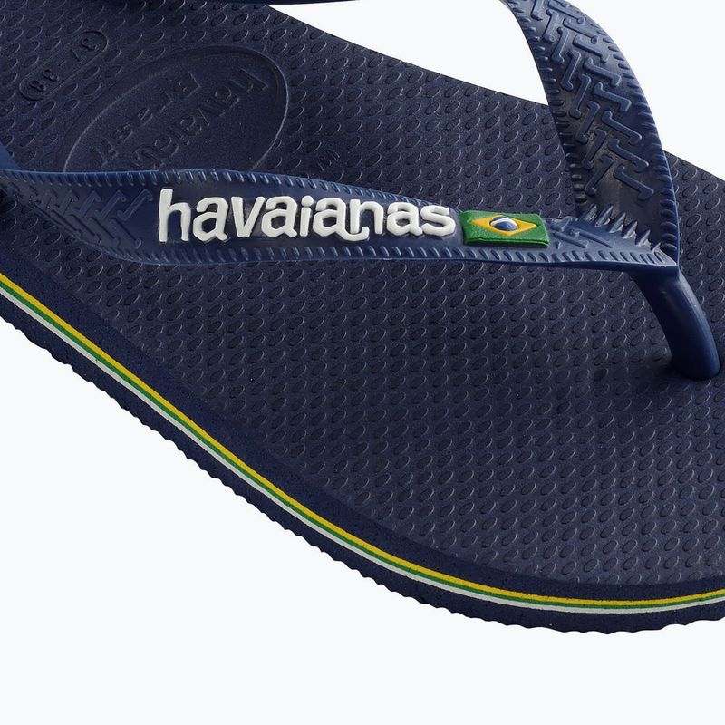 Havaianas Brasil Logo tamsiai mėlynos šlepetės H4110850 12