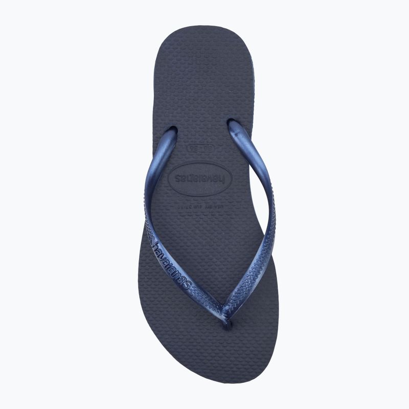 Moteriškos šlepetės per pirštą Havaianas Slim navy blue 5