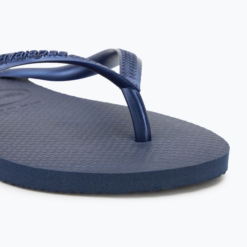 Moteriškos šlepetės per pirštą Havaianas Slim navy blue 7
