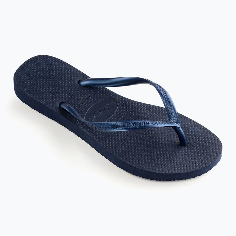 Moteriškos šlepetės per pirštą Havaianas Slim navy blue