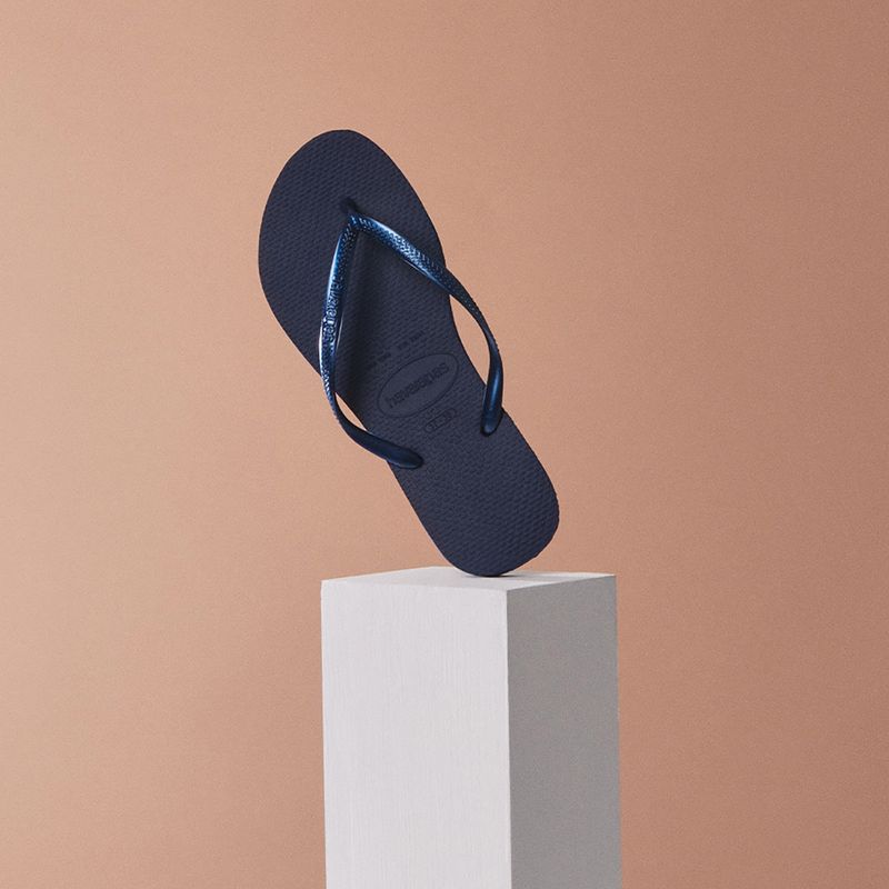 Moteriškos šlepetės per pirštą Havaianas Slim navy blue 7