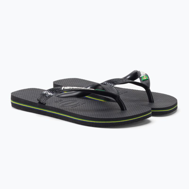 Havaianas Brasil Logo šlepetės juodos H4110850 5
