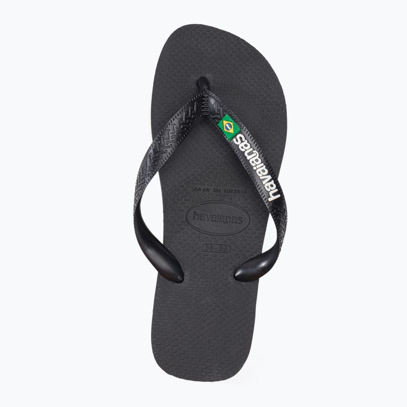 Havaianas Brasil Logo šlepetės juodos H4110850 6