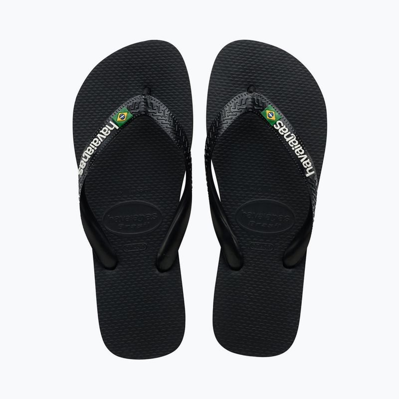 Havaianas Brasil Logo šlepetės juodos H4110850 10
