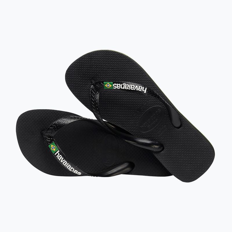 Havaianas Brasil Logo šlepetės juodos H4110850 11