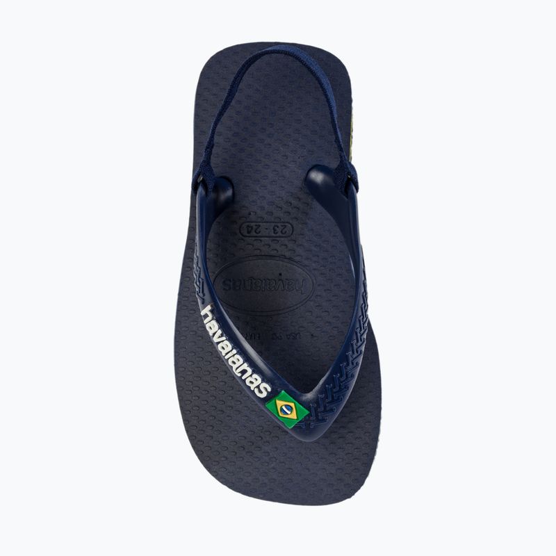 Vaikiški sandalai Havaianas Baby Brasil Logo II navy blue / citrus yelloew 6