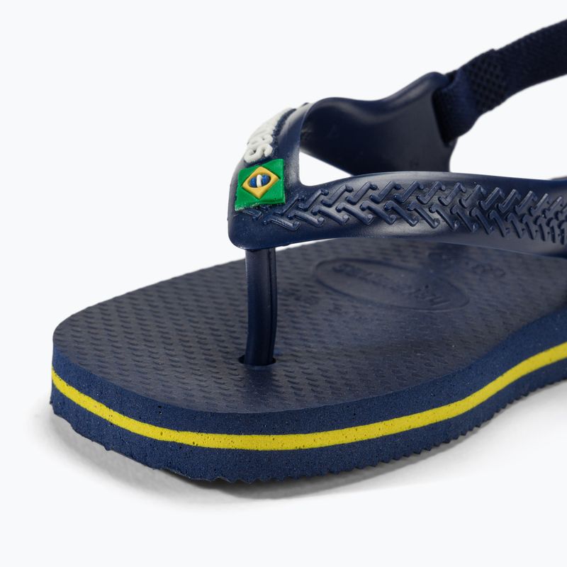 Vaikiški sandalai Havaianas Baby Brasil Logo II navy blue / citrus yelloew 8