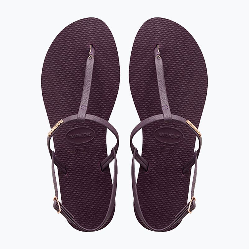 Moteriški "Havaianas You Riviera" sandalai violetinės/juodos/auksinės spalvos 12